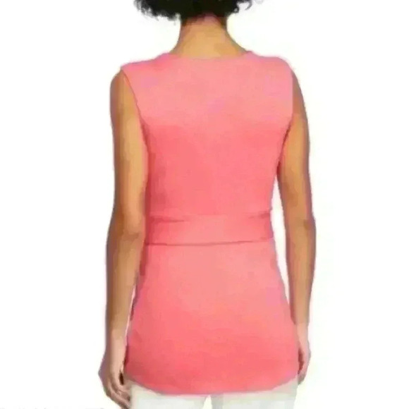 THE LIMITED Women's Sleeveless Ponte Tie Front Top - Picture 2 of 2